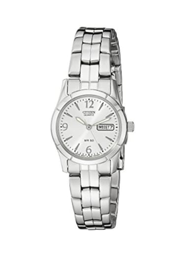 Citizen Quartz Womens Watch Stainless Steel Classic SilverTone Model EQ054057A