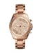 Fossil Womens Modern Courier Quartz Stainless Chronograph Watch Color Rose Gold Model BQ3377