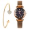 Fungorgt Womens Analog Watch with Stainless Steel Mesh Band 34mm Dial 43g Weight 8mm Thickness Adjustable Band Length Water Resistant Magnetic Movement