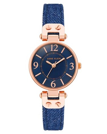 Anne Klein Womens Leather Strap Watch