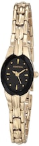Armitron Womens Bracelet Watch 753313 BlackGoldTone