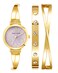 Anne Klein Womens Premium Crystal Accented Bangle Watch Set