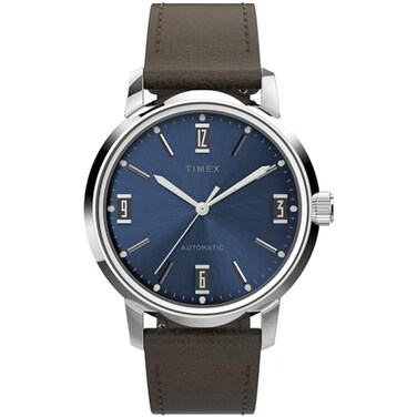 Timex 40 mm Marlin Automatic Leather Strap Watch Brown One Size