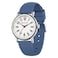 GOLDEN HOUR Waterproof Nurse Watch 38mm 24hour Luminous Dial Red Second Hand Silicone Band Navy Blue