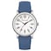 GOLDEN HOUR Waterproof Nurse Watch 38mm 24hour Luminous Dial Red Second Hand Silicone Band Navy Blue