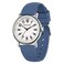 GOLDEN HOUR Waterproof Nurse Watch 38mm 24hour Luminous Dial Red Second Hand Silicone Band Navy Blue