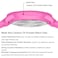 Bisley 38mm Pink Watch for Women Silicone Strap Rainbow Dial Easy Reader Wrist Watch for Ladies