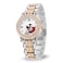 Disney Mickey Mouse Watch Stylish Fun Mickey Mouse Watches for Women Classic Inspired Timepiece Womens Watch with White Dial Floating Stones Multicolor Stainless Steel Strap