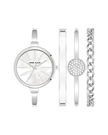 Anne Klein Womens Bangle Watch and Bracelet Set