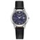 Citizen Ladies EcoDrive Classic Leather Strap Watch with 3Hand Date Black StrapSilverBlue Dial
