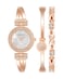 Anne Klein Womens Premium Crystal Accented Bangle Watch and Bracelet Set