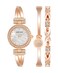 Anne Klein Womens Premium Crystal Accented Bangle Watch and Bracelet Set