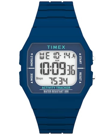 Timex Unisex Ironman Triathlon Classic 40mm Watch Blue Strap Digital Dial Blue Case