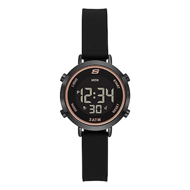 Skechers Womens Magnolia Digital Chronograph Watch Mini Black Womens Digital Watch
