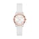 Skechers Womens Anaheim Quartz ThreeHand Watch Color SilverRose Gold White Model SR6235