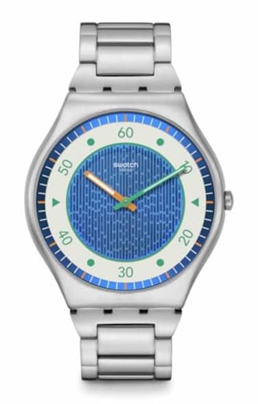 Swatch Skin Irony 42 Unisex Watch Casual Polymer Grey Quartz Waterproof Splash Dance