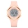 GOLDEN HOUR Waterproof Sport Womens Digital Chronograph Silicone Strap Watch in Champagne