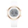 GOLDEN HOUR Waterproof Sport Womens Digital Chronograph Silicone Strap Watch in White