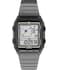 Timex Unisex Q LCA 35mm Watch Gray Strap Digital Dial Gray Case