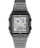 Timex Unisex Q LCA 35mm Watch Gray Strap Digital Dial Gray Case