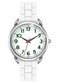 Bisley Women Watch White Silicone Strap Arabic Dial Easy to Read Watch