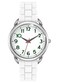 Bisley Women Watch White Silicone Strap Arabic Dial Easy to Read Watch