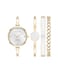 Anne Klein Womens Lab Grown Diamond Accented Bangle Watch and Bracelet Set AK5142