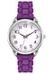 Bisley Women Watch Purple Silicone Strap Arabic Dial Easy to Read Watch