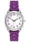 Bisley Women Watch Purple Silicone Strap Arabic Dial Easy to Read Watch