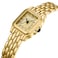 CHEETAH Watches for Women with Small Vintage Bracelet in Gold Rectangular Case Roman Dial