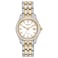 Citizen Womens EcoDrive Dress Classic Crystal Watch in TwoTone Stainless Steel Silver Dial 28mm Model EW190859A