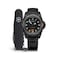 Victorinox INOX Automatic Black Dial Black Rubber Strap Watch Set 41mm 2420231