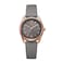 CITIZEN Womens EcoDrive Dress Classic Watch in RoseTone Stainless Steel with Grey Leather Strap Grey Dial Model FE121805H