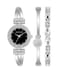 Anne Klein Womens Premium Crystal Accented Bangle Watch and Bracelet Set