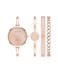 Anne Klein Womens Lab Grown Diamond Accented Bangle Watch and Bracelet Set AK5142