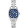 Bulova Ladies Classic Wilton 3Hand Quartz Silver Stainless Steel Watch Blue Dial Style96M163