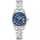 Bulova Ladies Classic Wilton 3Hand Quartz Silver Stainless Steel Watch Blue Dial Style96M163