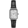 Timex Womens Dress 21mm Watch Black Strap White Dial SilverTone Case