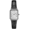 Timex Womens Dress 21mm Watch Black Strap White Dial SilverTone Case