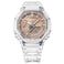 G-Shock Casio GShock Octagonal Rose Gold Dial Translucent Resin Watch GA2100BM7A5