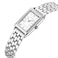 GAOFAN HOUR Watches for Women with Vintage Rectangular CaseWhite Roman DialStainless Steel BandAdjustment Tool IncludedWater Resistant