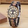 Dentily 38mm Womens Wooden Watch Retro Handmade Design Quartz Lightweight Wood Watch for Women
