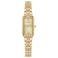 Citizen Ladies EcoDrive Classic Dress Corso Gold Tone Stainless Steel Rectangle Watch with Champagne Dial 2Hand Jewelry Clasp