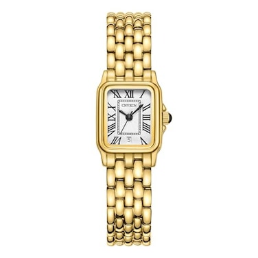 CNYXCN Gold Watches for Women with Rectangular CaseRoman DialVintage BraceletWater Resistant