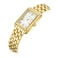 BOFAN Gold Watches for Women with Vintage Bracelet Rectangular Case Roman DialAdjustment Tool IncludedWater Resistant