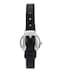 Anne Klein Womens 109443BKBK SilverTone Black Dial and Black Leather Strap Watch