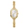 CHEETAH Petite Gold Watch for Women with Small Vintage Bangle Diamonds Dial in White