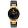 Citizen Ladies EcoDrive Modern Axiom Watch Black Leather Strap Black Dial 2 Hand Date Model GA105204E