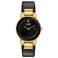 Citizen Ladies EcoDrive Modern Axiom Watch Black Leather Strap Black Dial 2 Hand Date Model GA105204E