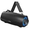 DOSS Extreme Boom Pro D100 70W Bluetooth Speaker with Deep Bass IPX6 Waterproof 10400mAh 24H Battery Builtin Power Bank TWS Stereo Pairing BeatSync Lights for Outdoor Camping Party Black